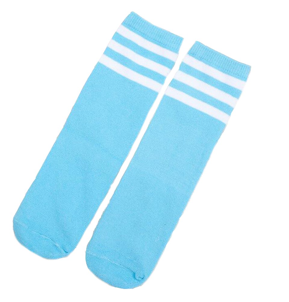 ewandastore 1 双棉过膝足球袜,透气队学校袜,适合 1-3 岁儿童女童